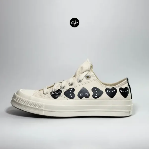 CDG Play x Converse 'Multi Black Hearts'