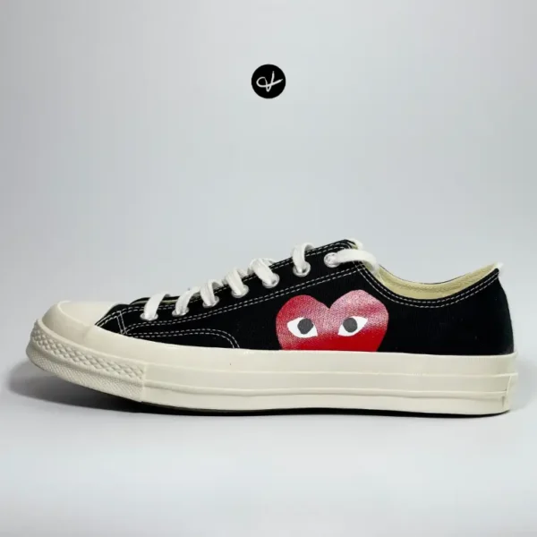 CDG Play x Converse Peeking Heart 'Black'