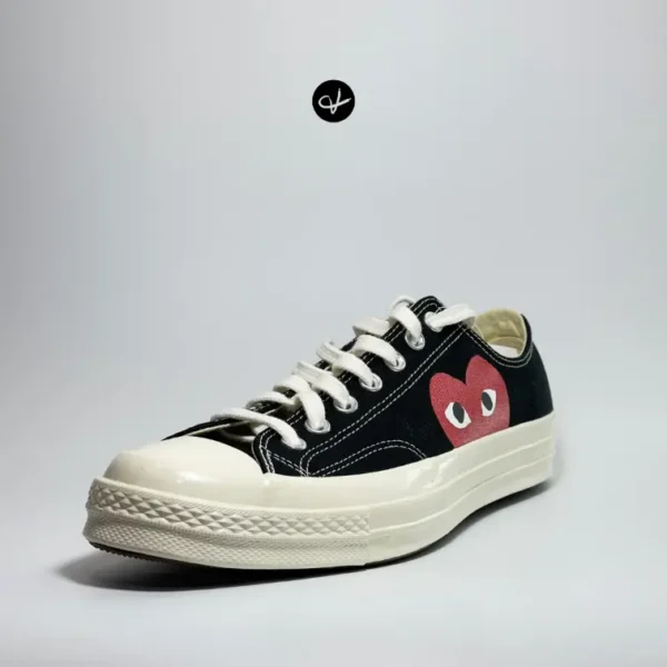 CDG Play x Converse Peeking Heart 'Black' - Image 2