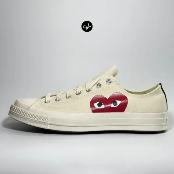 CDG Play x Converse Peeking Heart 'White'